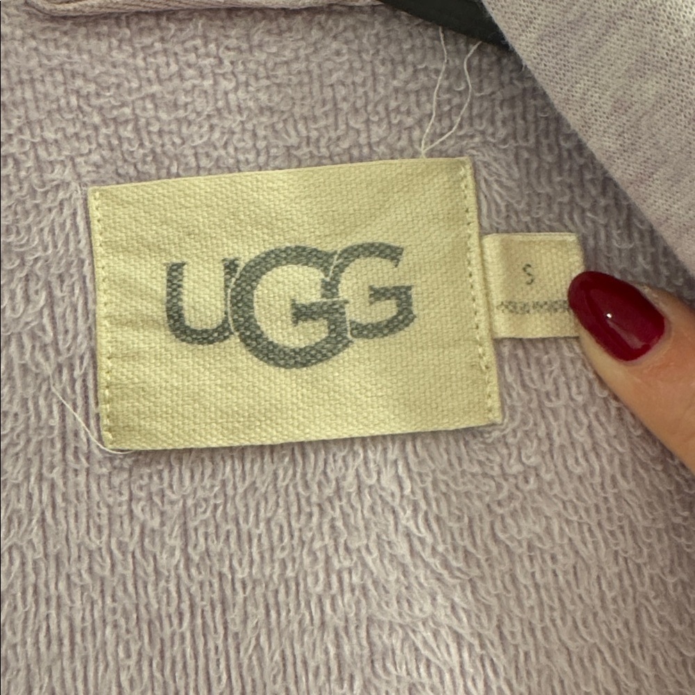 Ugg Blanche II Fleece Robe, Purple Lilac Frost, Size Small - Picture 6 of 7